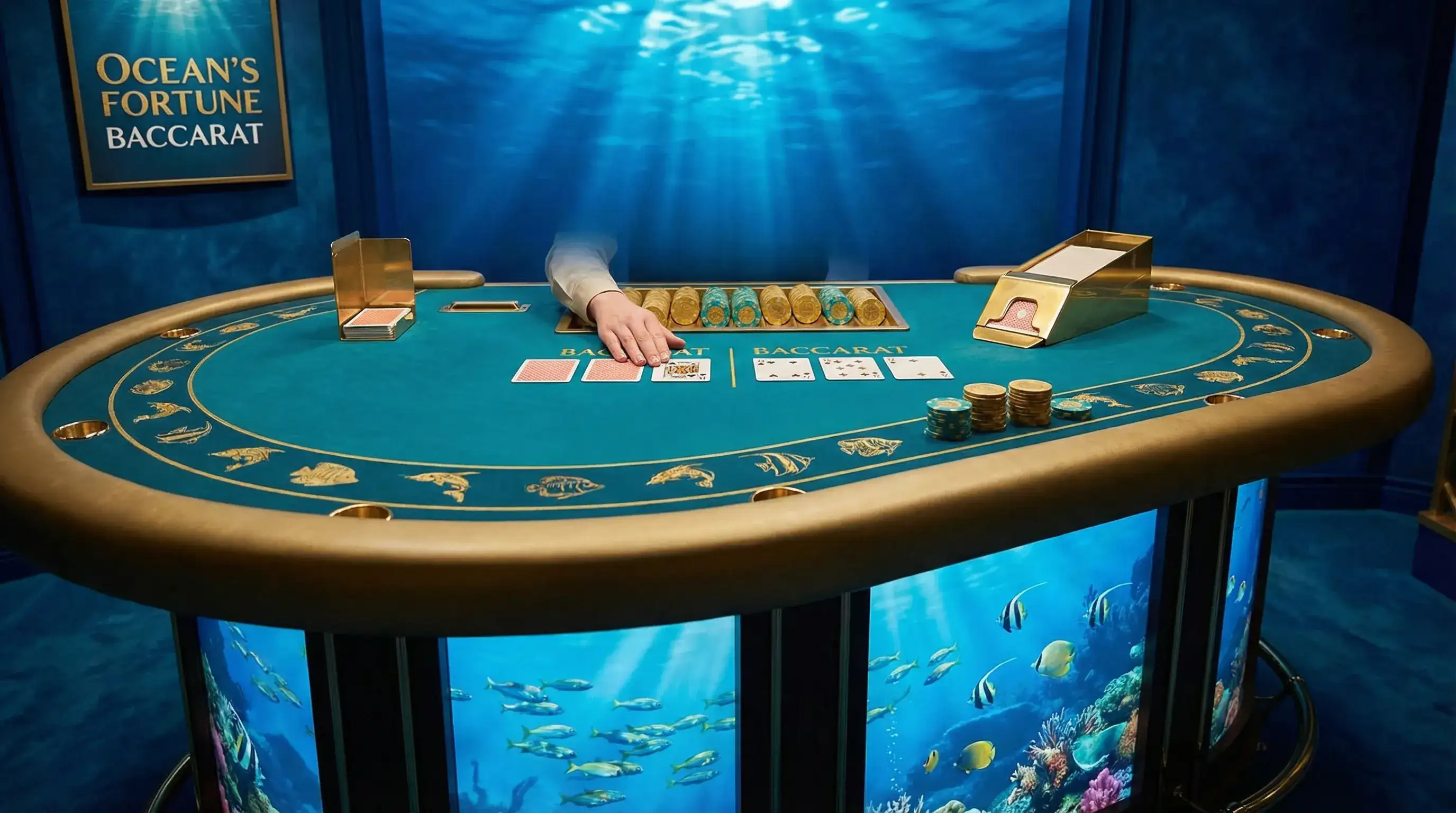 Mesa de Bacará elegante no tradicionalbet